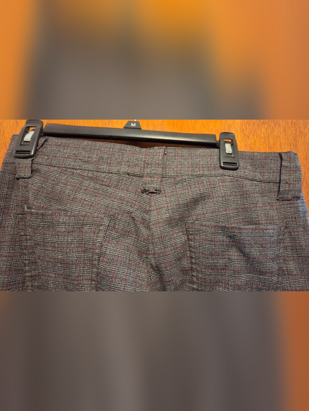 Serious Vintage Gray Tweed Straight-Leg Trousers Sz7 Jr - Picture 6 of 10